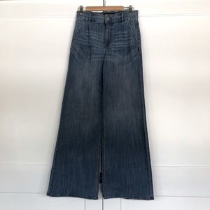 Express Wide Leg Pintuck Jeans